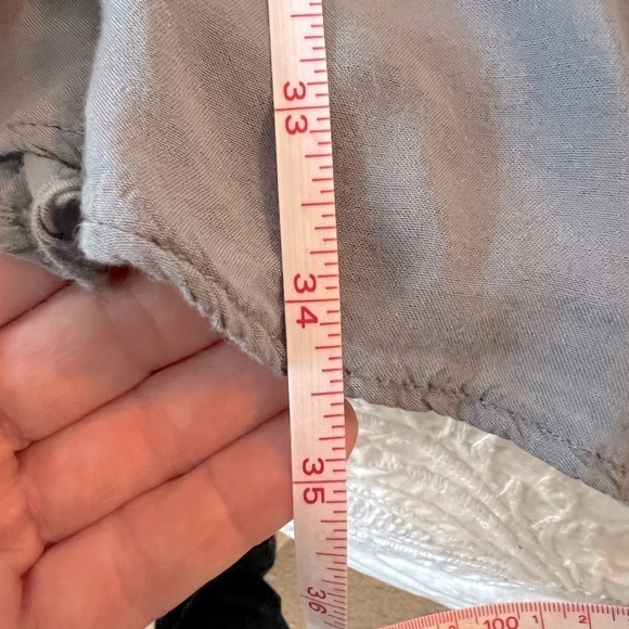 She + Sky Blue gray mini dress cotton crochet size L - Picture 12 of 12